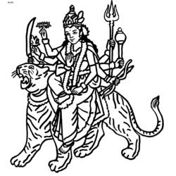Dessin à colorier: Mythologie Hindou (Religion et Mythologie) #109397 - Coloriages à Imprimer Gratuits
