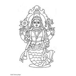 Dessin à colorier: Mythologie Hindou (Religion et Mythologie) #109413 - Coloriages à Imprimer Gratuits