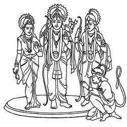 Dessin à colorier: Mythologie Hindou (Religion et Mythologie) #109420 - Coloriages à Imprimer Gratuits