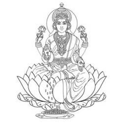 Dessin à colorier: Mythologie Hindou (Religion et Mythologie) #109422 - Coloriages à Imprimer Gratuits