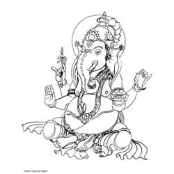 Dessin à colorier: Mythologie Hindou (Religion et Mythologie) #109437 - Coloriages à Imprimer Gratuits