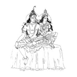 Dessin à colorier: Mythologie Hindou (Religion et Mythologie) #109467 - Coloriages à Imprimer Gratuits