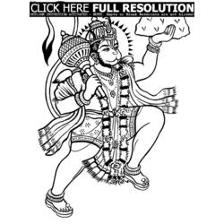 Dessin à colorier: Mythologie Hindou (Religion et Mythologie) #109474 - Coloriages à Imprimer Gratuits
