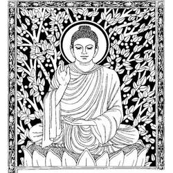 Dessin à colorier: Mythologie Hindou: Bouddha (Religion et Mythologie) #89504 - Coloriages à Imprimer Gratuits
