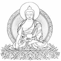 Dessin à colorier: Mythologie Hindou: Bouddha (Religion et Mythologie) #89505 - Coloriages à Imprimer Gratuits