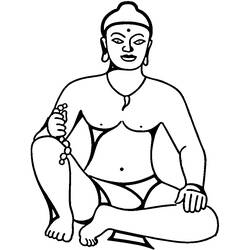 Dessin à colorier: Mythologie Hindou: Bouddha (Religion et Mythologie) #89507 - Coloriages à Imprimer Gratuits