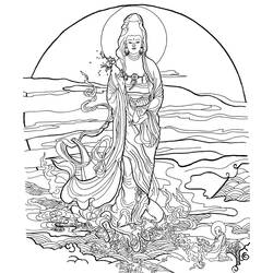 Dessin à colorier: Mythologie Hindou: Bouddha (Religion et Mythologie) #89508 - Coloriages à Imprimer Gratuits