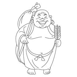 Dessin à colorier: Mythologie Hindou: Bouddha (Religion et Mythologie) #89514 - Coloriages à Imprimer Gratuits