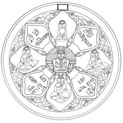 Dessin à colorier: Mythologie Hindou: Bouddha (Religion et Mythologie) #89517 - Coloriages à Imprimer Gratuits