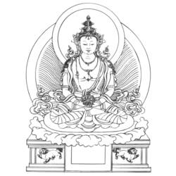 Dessin à colorier: Mythologie Hindou: Bouddha (Religion et Mythologie) #89533 - Coloriages à Imprimer Gratuits