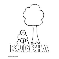 Dessin à colorier: Mythologie Hindou: Bouddha (Religion et Mythologie) #89538 - Coloriages à Imprimer Gratuits