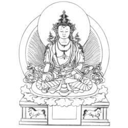 Dessin à colorier: Mythologie Hindou: Bouddha (Religion et Mythologie) #89541 - Coloriages à Imprimer Gratuits