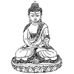 Dessin à colorier: Mythologie Hindou: Bouddha (Religion et Mythologie) #89549 - Coloriages à Imprimer Gratuits