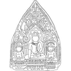 Dessin à colorier: Mythologie Hindou: Bouddha (Religion et Mythologie) #89560 - Coloriages à Imprimer Gratuits