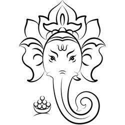 Dessin à colorier: Mythologie Hindou: Ganesh (Religion et Mythologie) #96874 - Coloriages à Imprimer Gratuits