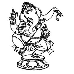 Dessin à colorier: Mythologie Hindou: Ganesh (Religion et Mythologie) #96888 - Coloriages à Imprimer Gratuits