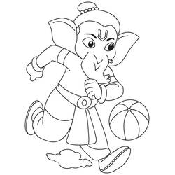 Dessin à colorier: Mythologie Hindou: Ganesh (Religion et Mythologie) #96913 - Coloriages à Imprimer Gratuits