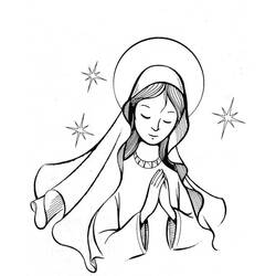 Dessins à colorier: Notre Dame de Lourdes - Coloriages à Imprimer Gratuits