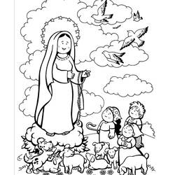 Dessin à colorier: Notre Dame de Lourdes (Religion et Mythologie) #193951 - Coloriages à Imprimer Gratuits