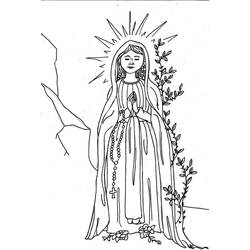 Dessin à colorier: Notre Dame de Lourdes (Religion et Mythologie) #193952 - Coloriages à Imprimer Gratuits