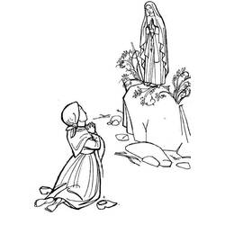 Dessin à colorier: Notre Dame de Lourdes (Religion et Mythologie) #193953 - Coloriages à Imprimer Gratuits