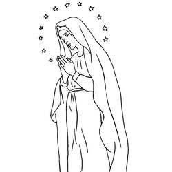 Dessin à colorier: Notre Dame de Lourdes (Religion et Mythologie) #193954 - Coloriages à Imprimer Gratuits