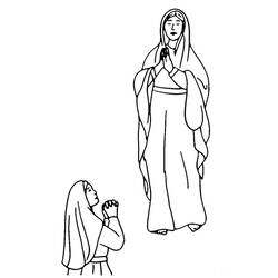 Dessin à colorier: Notre Dame de Lourdes (Religion et Mythologie) #193957 - Coloriages à Imprimer Gratuits