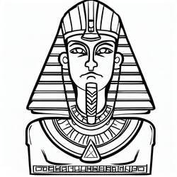 Dessin à colorier: Pharaon (Religion et Mythologie) #192981 - Coloriages à Imprimer Gratuits