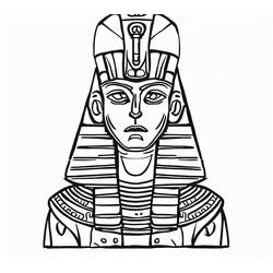 Dessin à colorier: Pharaon (Religion et Mythologie) #192983 - Coloriages à Imprimer Gratuits