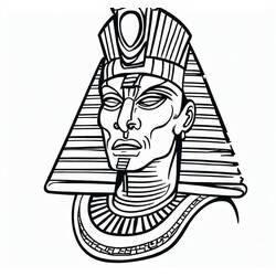Dessin à colorier: Pharaon (Religion et Mythologie) #192985 - Coloriages à Imprimer Gratuits