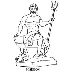 Dessin à colorier: Poséidon (Religion et Mythologie) #220914 - Coloriages à Imprimer Gratuits