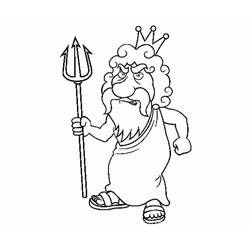 Dessin à colorier: Poséidon (Religion et Mythologie) #220917 - Coloriages à Imprimer Gratuits