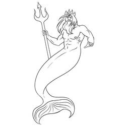 Dessin à colorier: Poséidon (Religion et Mythologie) #220919 - Coloriages à Imprimer Gratuits