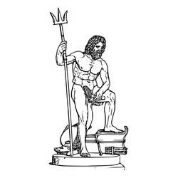 Dessin à colorier: Poséidon (Religion et Mythologie) #220923 - Coloriages à Imprimer Gratuits