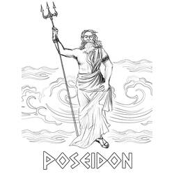 Dessin à colorier: Poséidon (Religion et Mythologie) #220924 - Coloriages à Imprimer Gratuits