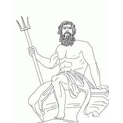 Dessin à colorier: Poséidon (Religion et Mythologie) #220929 - Coloriages à Imprimer Gratuits