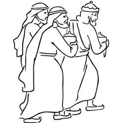 Dessin à colorier: Rois Mages (Religion et Mythologie) #217809 - Coloriages à Imprimer Gratuits