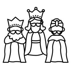 Dessin à colorier: Rois Mages (Religion et Mythologie) #217811 - Coloriages à Imprimer Gratuits