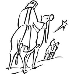 Dessin à colorier: Rois Mages (Religion et Mythologie) #217813 - Coloriages à Imprimer Gratuits