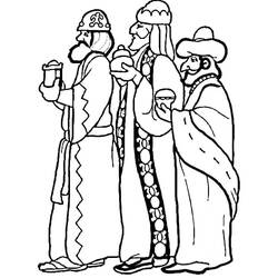 Dessin à colorier: Rois Mages (Religion et Mythologie) #217814 - Coloriages à Imprimer Gratuits