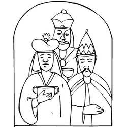 Dessin à colorier: Rois Mages (Religion et Mythologie) #217816 - Coloriages à Imprimer Gratuits