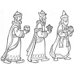 Dessin à colorier: Rois Mages (Religion et Mythologie) #217817 - Coloriages à Imprimer Gratuits