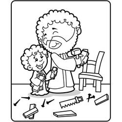 Dessin à colorier: Saint Joseph (Religion et Mythologie) #211095 - Coloriages à Imprimer Gratuits