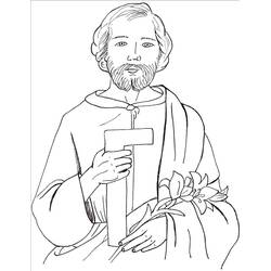 Dessin à colorier: Saint Joseph (Religion et Mythologie) #211099 - Coloriages à Imprimer Gratuits