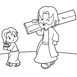 Dessin à colorier: Saint Joseph (Religion et Mythologie) #211105 - Coloriages à Imprimer Gratuits