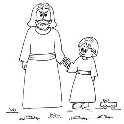 Dessin à colorier: Saint Joseph (Religion et Mythologie) #211106 - Coloriages à Imprimer Gratuits