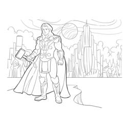 Dessin à colorier: Thor (Religion et Mythologie) #172507 - Coloriages à Imprimer Gratuits