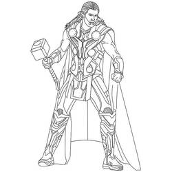 Dessin à colorier: Thor (Religion et Mythologie) #218031 - Coloriages à Imprimer Gratuits