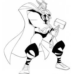 Dessin à colorier: Thor (Religion et Mythologie) #75930 - Coloriages à Imprimer Gratuits