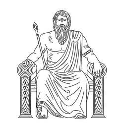 Dessin à colorier: Zeus (Religion et Mythologie) #219480 - Coloriages à Imprimer Gratuits
